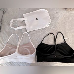 Two Flow Y Bras - Nulu - Lululemon Bag